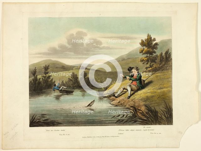 Delights of Fishing, 1823. Creator: Charles Turner.