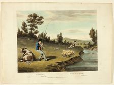 Delights of Fishing, 1823. Creator: Charles Turner