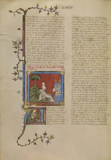 Delilah Cutting Samson's Hair, about 1360-1370. Creator: Master of Jean de Mandeville