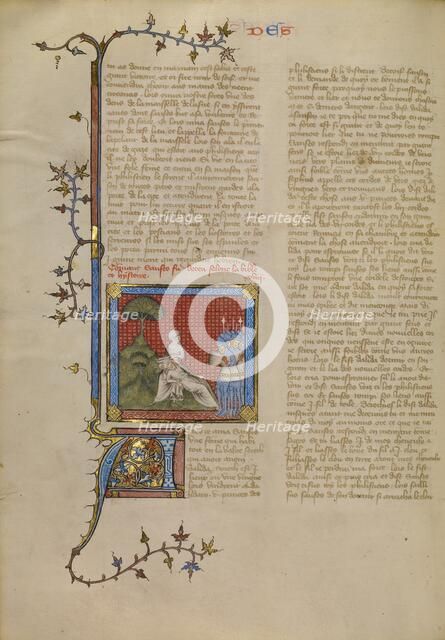 Delilah Cutting Samson's Hair, about 1360-1370. Creator: Master of Jean de Mandeville.