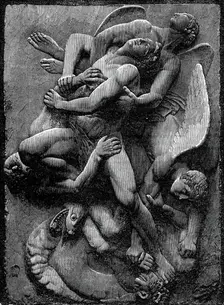 "Deliver us from Evil", from the "Lyra Germanica", 1860. Creator: T. Bolton
