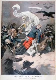 Delivered by death! 1896. Creator: Frederic Lix