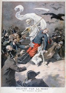 Delivered by death! 1896. Creator: Frederic Lix
