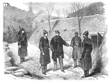 Delivering the keys in the fortress of Mont Valérien, 1871. Creator: Unknown