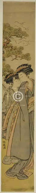 Delivering a Love Letter, c. 1777. Creator: Isoda Koryusai.
