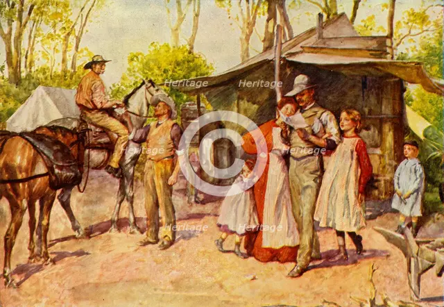 'Delivering Letters in the Australian Bush', 1911. Creator: Unknown.