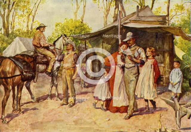 'Delivering Letters in the Australian Bush', 1911. Creator: Unknown.