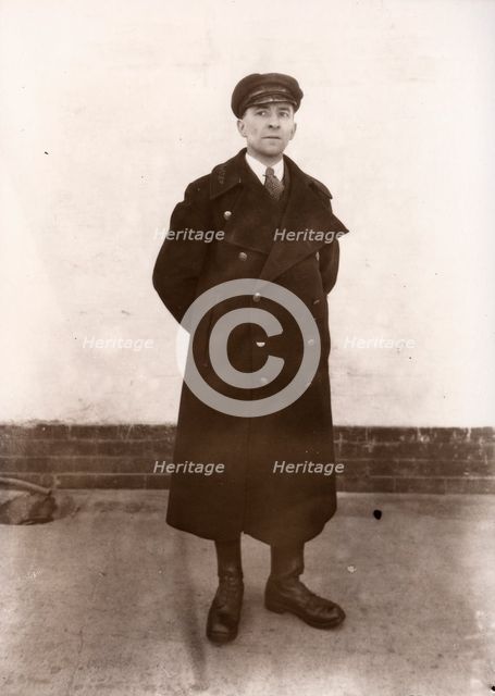 Delivery driver in uniform, 1929. Artist: Unknown