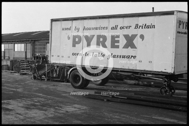 Delivery lorry trailer, Wear Flint Glass Works, Alfred Street, Millfield, Sunderland, 1961. Creator: Eileen Deste.