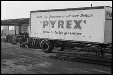 Delivery lorry trailer, Wear Flint Glass Works, Alfred Street, Millfield, Sunderland, 1961. Creator: Eileen Deste