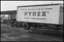 Delivery lorry trailer, Wear Flint Glass Works, Alfred Street, Millfield, Sunderland, 1961. Creator: Eileen Deste
