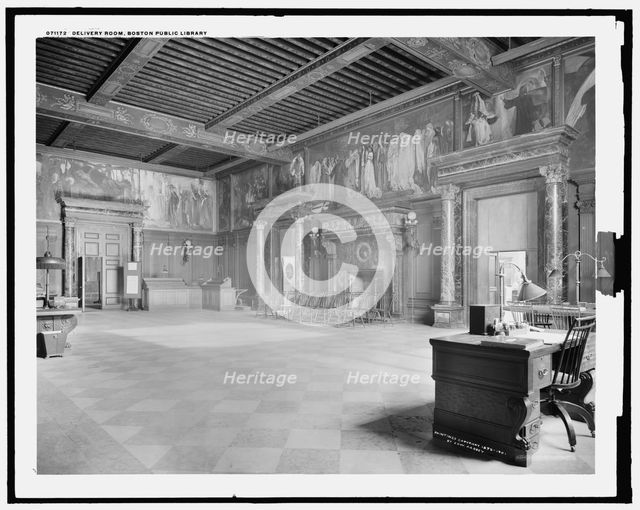 Delivery room, Boston Public Library, c1909. Creator: Unknown.