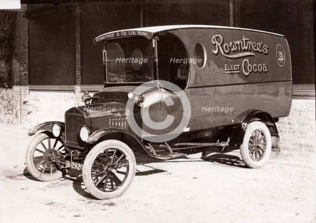 Delivery van, York, Yorkshire, 1920. Artist: Unknown