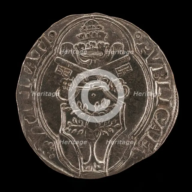 Della Rovere Shield, Crossed Keys, and Tiara [reverse], 15th century. Creator: Unknown.