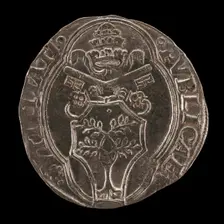 Della Rovere Shield, Crossed Keys, and Tiara [reverse], 15th century. Creator: Unknown