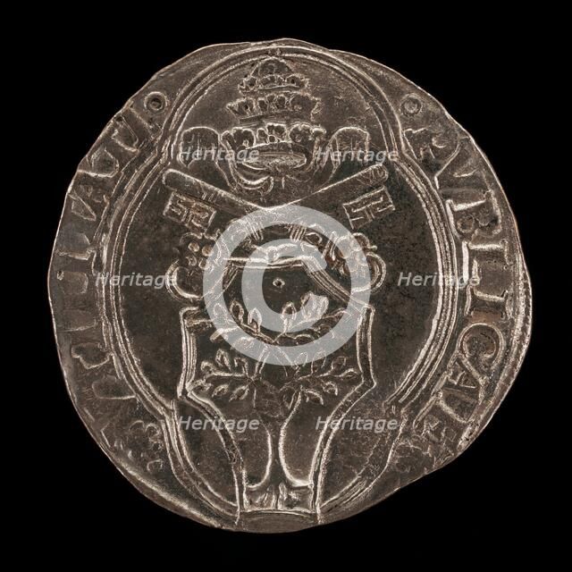 Della Rovere Shield, Crossed Keys, and Tiara [reverse], 15th century. Creator: Unknown.