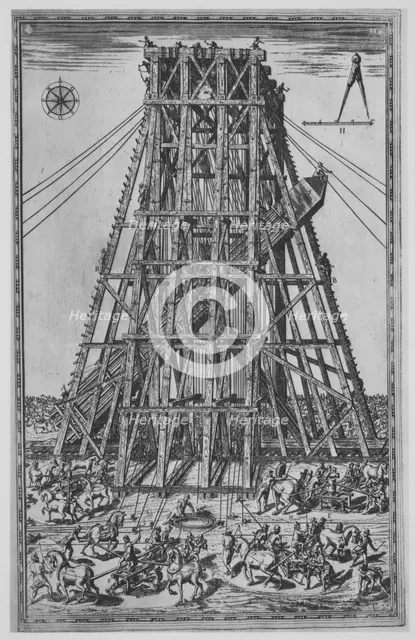 Della Trasportatione dell'Obelisco Vaticano et delle Fabriche di Nostro Signore Papa Sisto..., 1590. Creator: Natale Bonifacio.