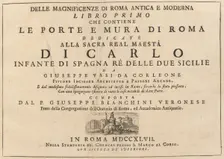 Delle Magnificenze di Roma Antica e Moderna (vol. 1), published 1747-1761. Creator: Giuseppe Vasi