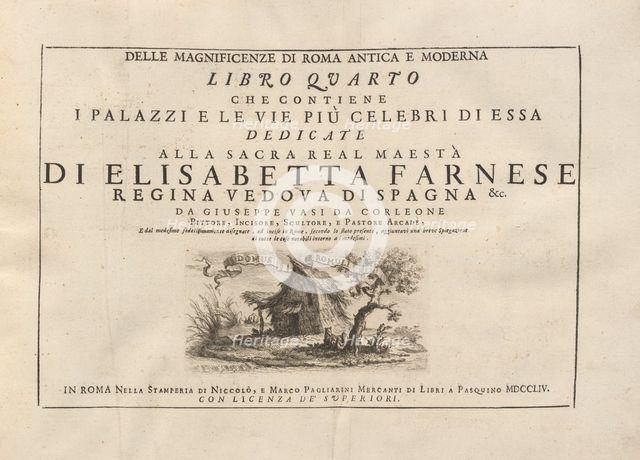Delle Magnificenze di Roma Antica e Moderna (vol. 2), published 1747-1761. Creator: Giuseppe Vasi.