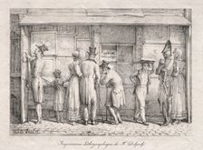 Delpech Lithographic Print Shop, c. 1818. Creator: Carle Vernet (French, 1758-1836)