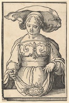 Delphic Sibyl, from the series of Sibyls, ca. 1530. Creator: Lucas van Leyden