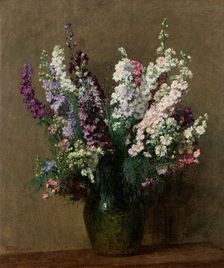 Delphinium, 1888. Creator: Fantin-Latour, Henri (1836-1904)