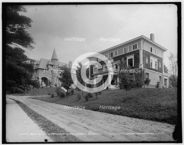 Delta Tau Delta i.e., Theta Delta Chi fraternity house, Cornell University, c1900. Creator: Unknown.