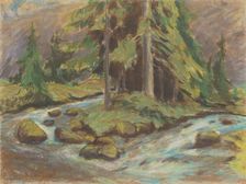 Demanovsky stream, 1925-1930. Creator: Zolo Palugyay