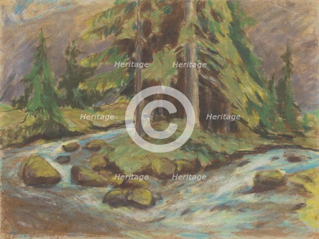 Demanovsky stream, 1925-1930. Creator: Zolo Palugyay.