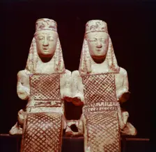 Demeter and Persephone in a carriage, c620 BC