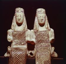 Demeter and Persephone in a carriage, c620 BC