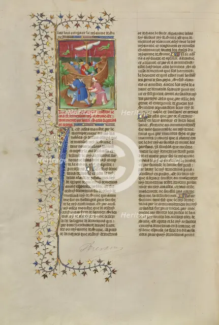 Demetrius Nicator, King of Syria, Killed as He Attempts to Land at Tyre, about 1413-1415. Creators: Boucicaut Master, Workshop of the Boucicaut Master.