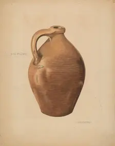 Demi-John Pottery, c. 1937. Creator: John Jordan
