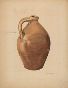 Demi-John Pottery, c. 1937. Creator: John Jordan