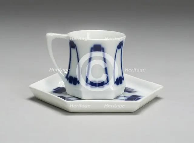 Demitasse and Saucer, Weiden in der Oberpfalz, 1900/02. Creator: Designed by Peter Behrens.