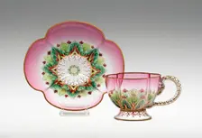 Demitasse Cup and Saucer, Austria, c. 1888. Creator: J.& L. Lobmeyr