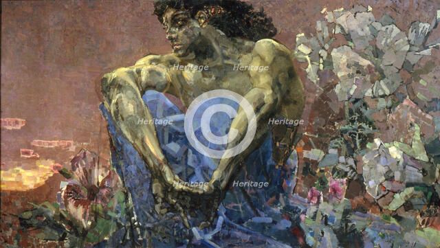 'Demon Seated in a Garden', 1890.  Artist: Mikhail Vrubel