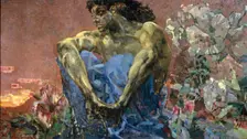 Demon Seated in a Garden 1890. Artist: Mikhail Vrubel