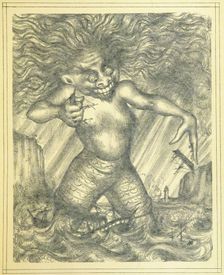 Demon sinking ships, 1885. Creator: Unknown