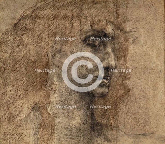 Demon's head, 1890. Artist: Vrubel, Mikhail Alexandrovich (1856-1910)