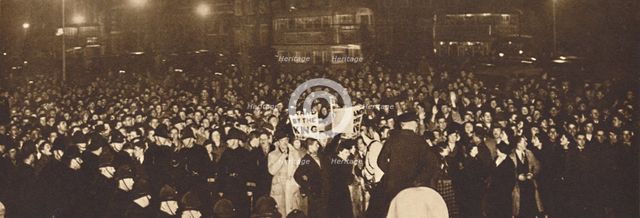 'Demonstration in Whitehall, December 10th, 1936', 1937. Artist: Unknown.