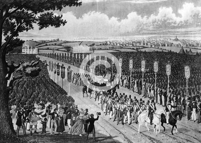 Demonstration in Copenhagen Fields, London 21 April 1834. Artist: W Summers