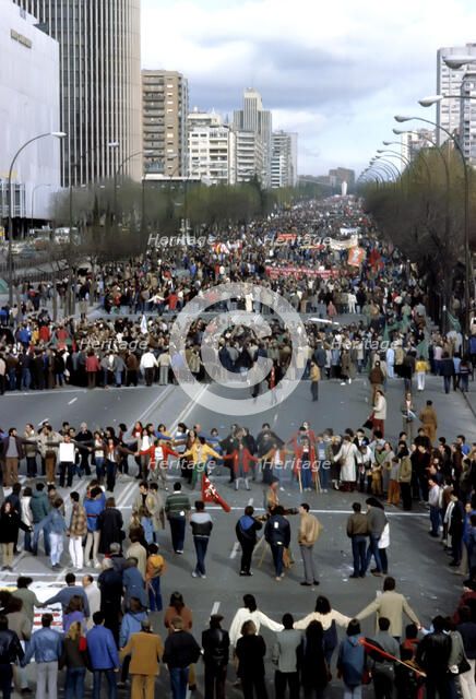 Demonstration in Madrid against NATO.