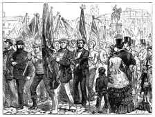 Demonstration of sailors, 19th century, (1900)