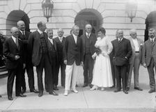 Democratic National Committee, Marsh; Lynch; Cummings; Johnson; Wilson; Mcnab; Mrs. Wilson..., 1916. Creator: Harris & Ewing