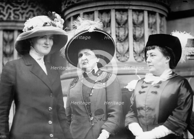 Democratic National Convention - Miss Ruby Tucker of Arkansas; Mrs. Thomas Taggart of..., 1912. Creator: Harris & Ewing.