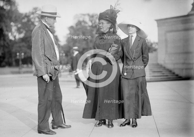 Democratic National Convention - Sen. Tillman of S.C.; Mrs. Tillman; Miss Tillman, 1912. Creator: Harris & Ewing.