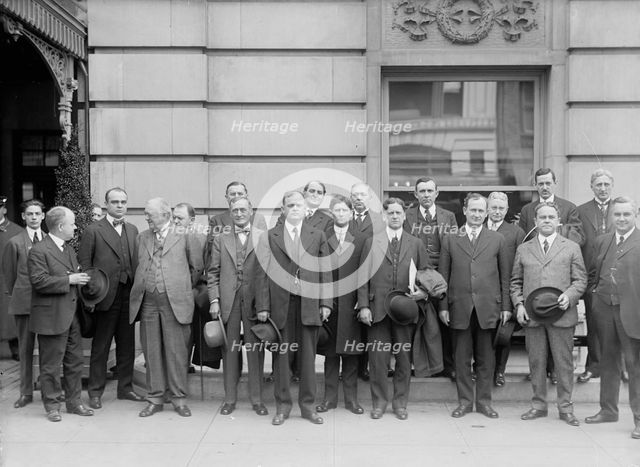 Democratic State Chairman Outside Willard Hotel, with Some of Democratic National Committee..., 1916 Creator: Harris & Ewing.