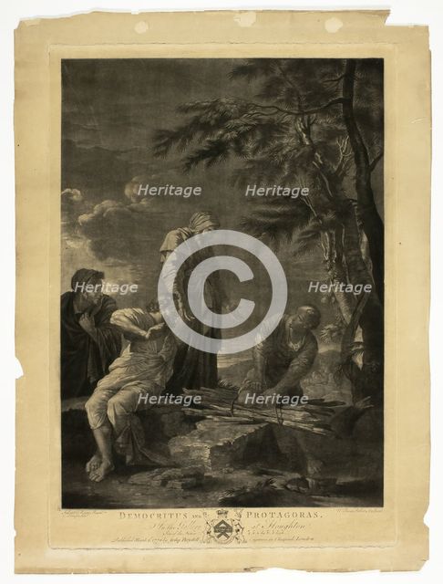 Democritus and Protagoras, 1778. Creator: William Pether.