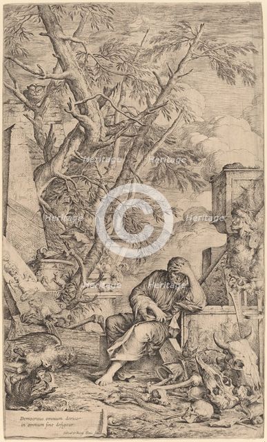 Democritus in Meditation, 1662. Creator: Salvator Rosa.